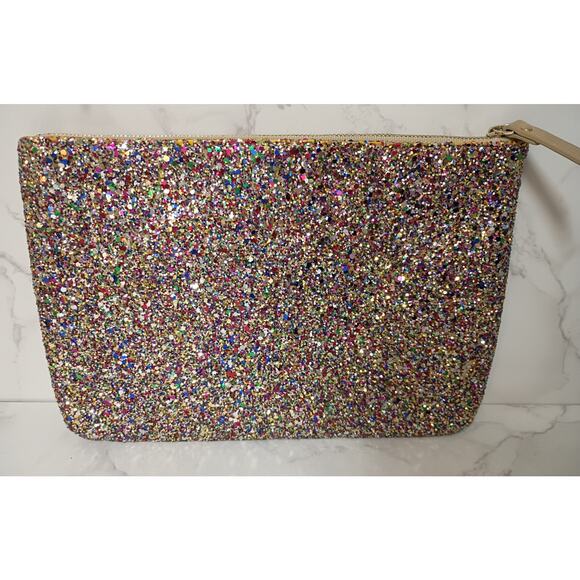 KATE SPADE NEW YORK "Gia" Sparkler Multi-Color Large Gitter Clutch - Picture 2 of 7